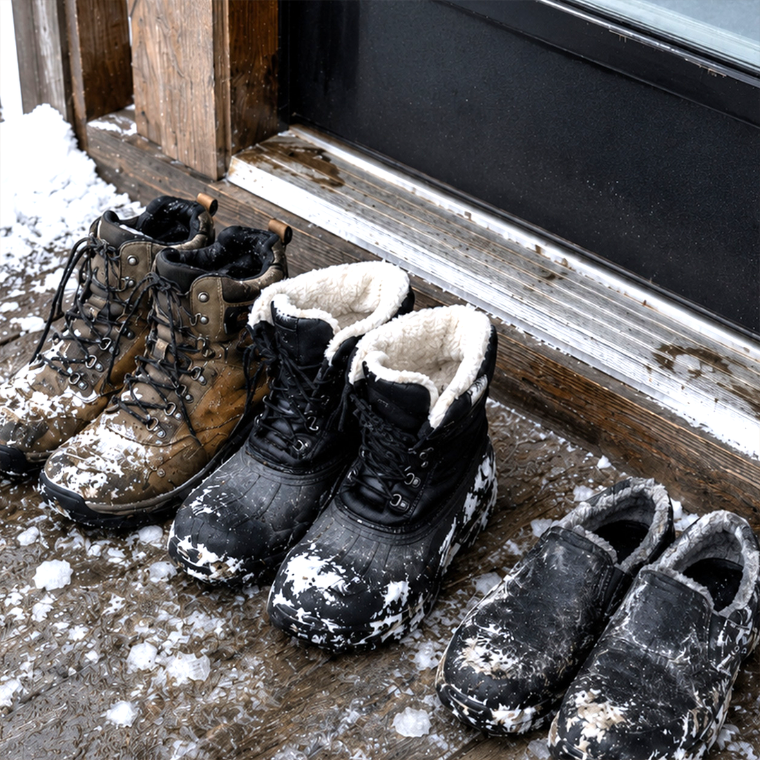 How to Keep Mud, Snow, and Rain Outside w/o Plastic